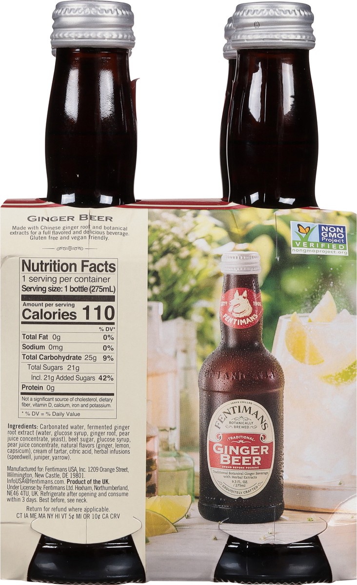 slide 9 of 11, Fentimans Ginger Beer 4 - 9.3 fl oz Bottles, 4 ct; 9.3 oz
