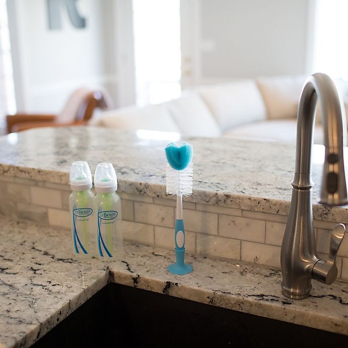 slide 3 of 7, Dr. Brown's Natural Flow Bottle Brushes - Blue, 2 ct