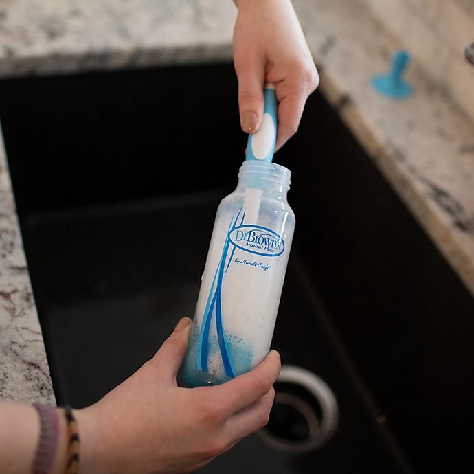 slide 5 of 7, Dr. Brown's Natural Flow Bottle Brushes - Blue, 2 ct