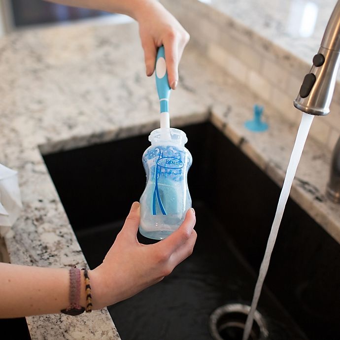 slide 7 of 7, Dr. Brown's Natural Flow Bottle Brushes - Blue, 2 ct