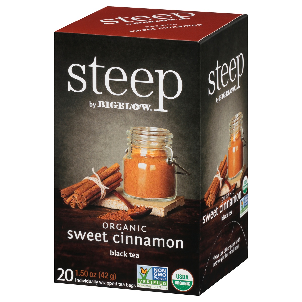 slide 3 of 9, Bigelow Black Tea, Organic, Sweet Cinnamon, Tea Bags, 20 ct