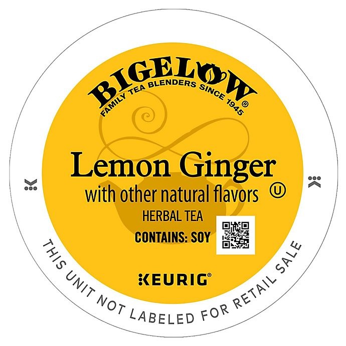 slide 4 of 4, Bigelow Classic Lemon Ginger Tea Keurig K-Cup Pods, 18 ct