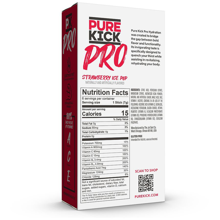 slide 5 of 5, Pure Kick Hydration Drink Mix Strawberry Ice Pop, 0.24 oz