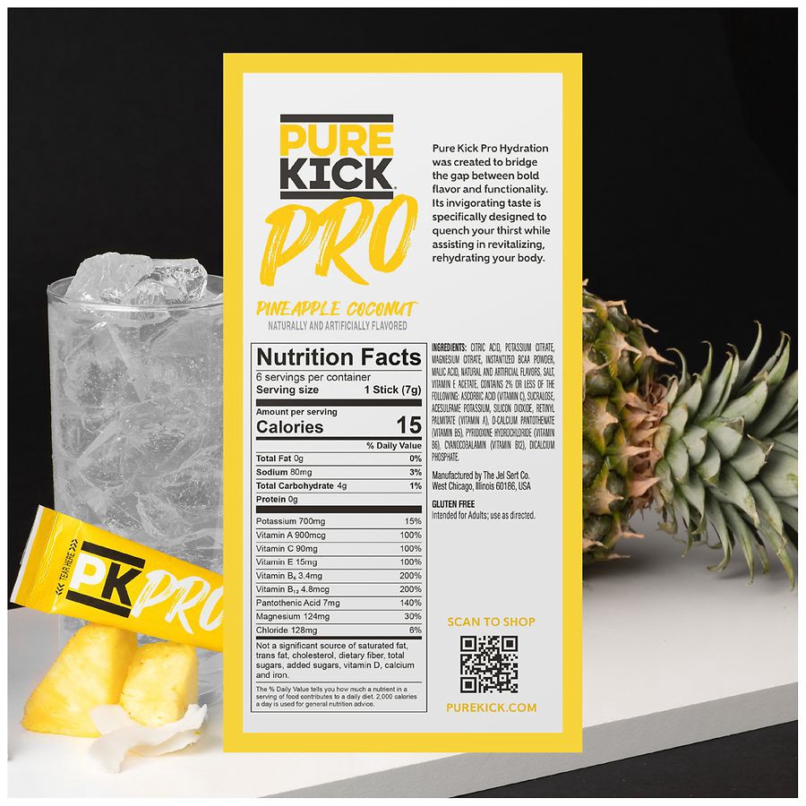 slide 5 of 5, Pure Kick Hydration Drink Mix Pineapple Coconut - 0.24 oz, 0.24 oz