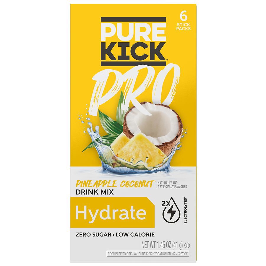 slide 3 of 5, Pure Kick Hydration Drink Mix Pineapple Coconut - 0.24 oz, 0.24 oz