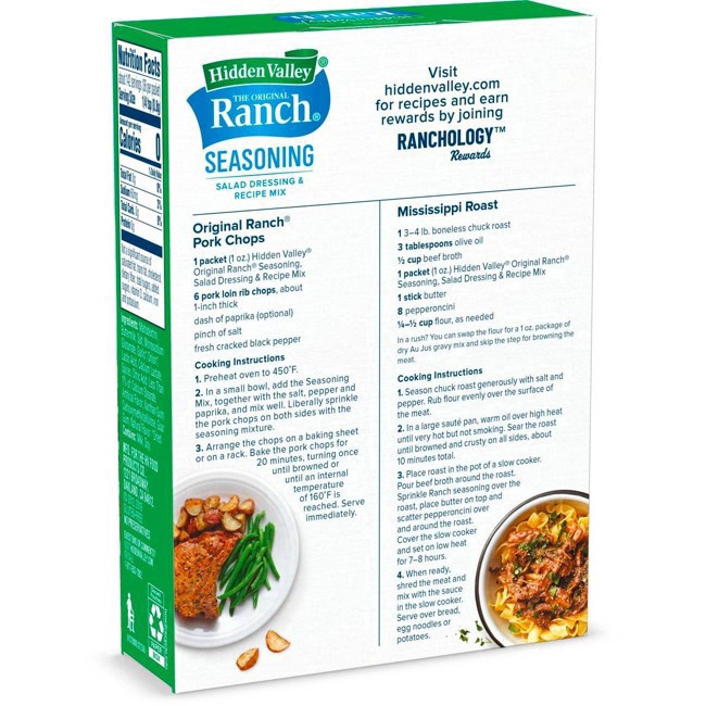 slide 65 of 170, Hidden Valley Gluten Free Original Ranch Salad Dressing and Seasoning Mix Packets for Ranch Dip, 4 ct