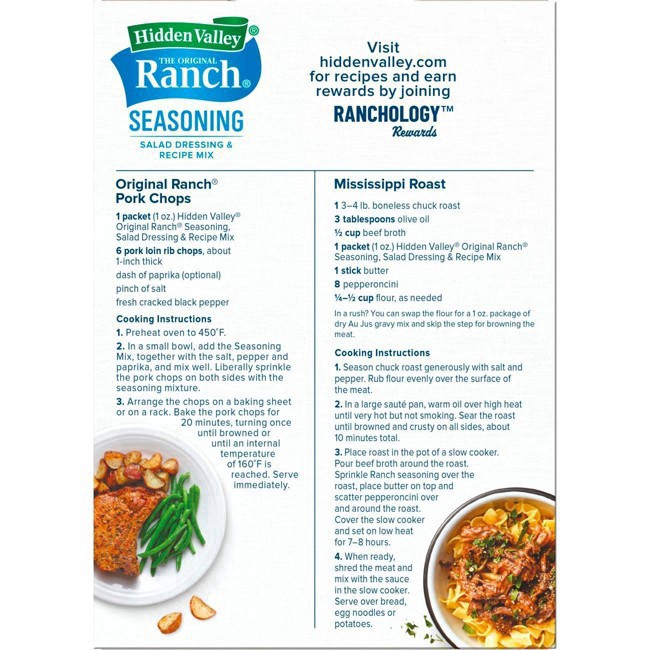 slide 149 of 170, Hidden Valley Gluten Free Original Ranch Salad Dressing and Seasoning Mix Packets for Ranch Dip, 4 ct