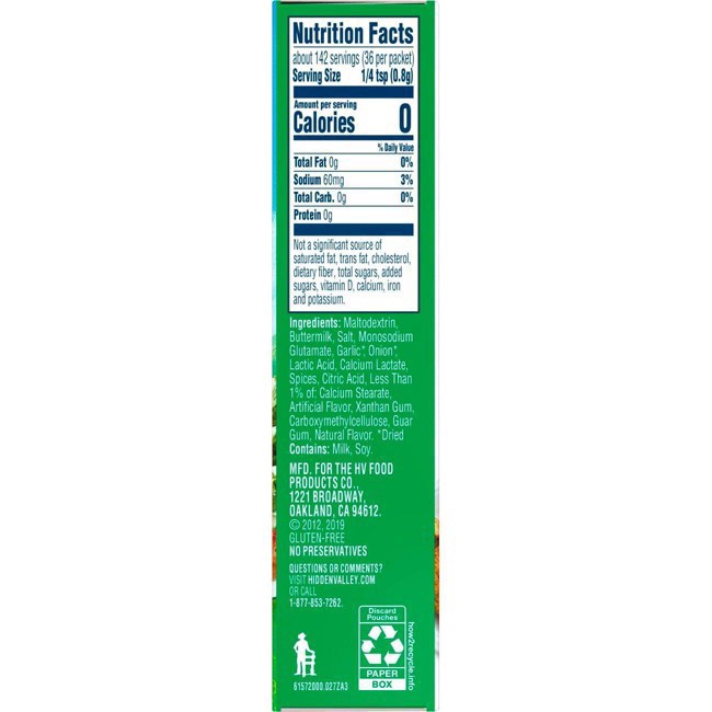 slide 83 of 170, Hidden Valley Gluten Free Original Ranch Salad Dressing and Seasoning Mix Packets for Ranch Dip, 4 ct