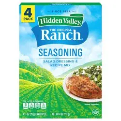 Hidden Valley Original Ranch Salad Dressing & Seasoning Mix, Gluten Free, Keto-Friendly -  4 Packets