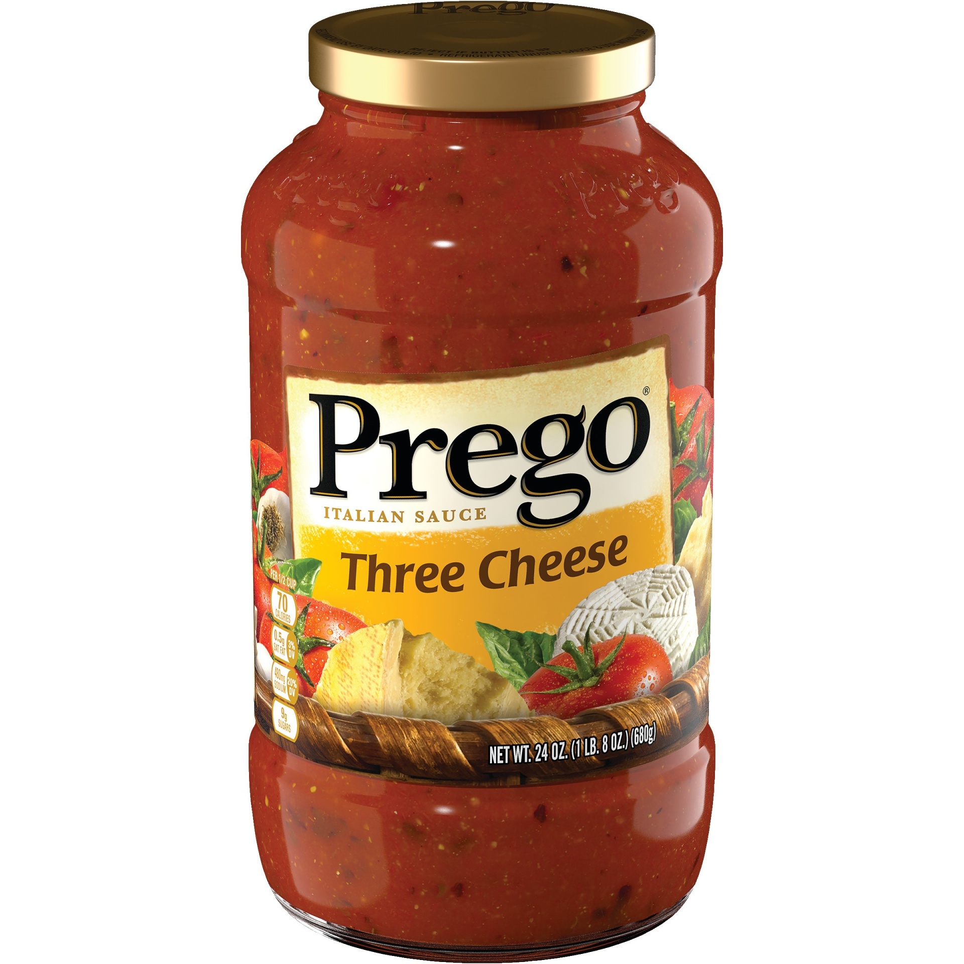 slide 1 of 8, Prego Three Cheese Italian Sauce, 24 oz