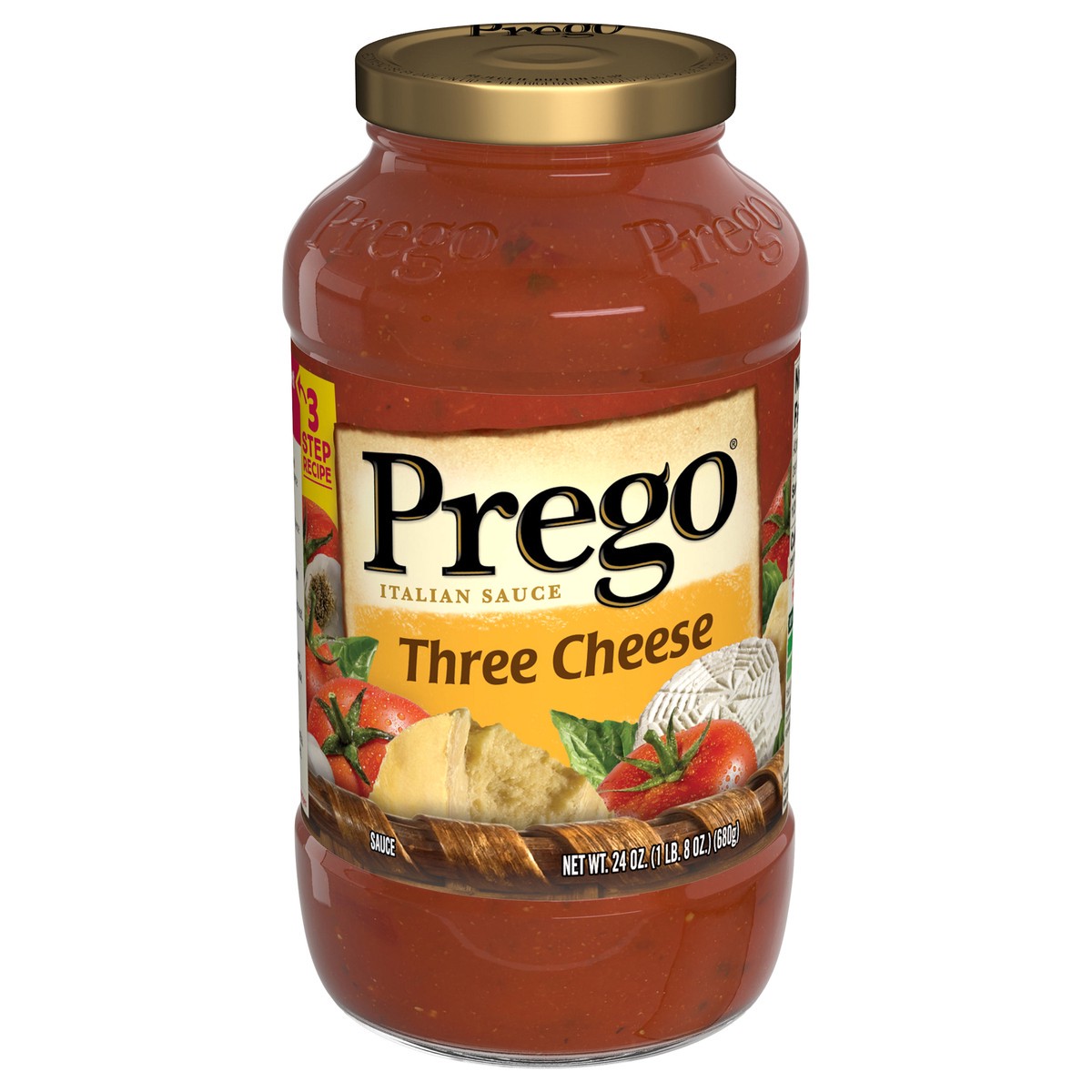 slide 1 of 100, Prego Pasta Three Cheese Italian Sauce - 24oz, 