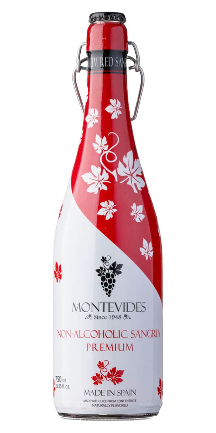 slide 1 of 1, Montevides Non Alcoholic Red Sangria, 750 ml