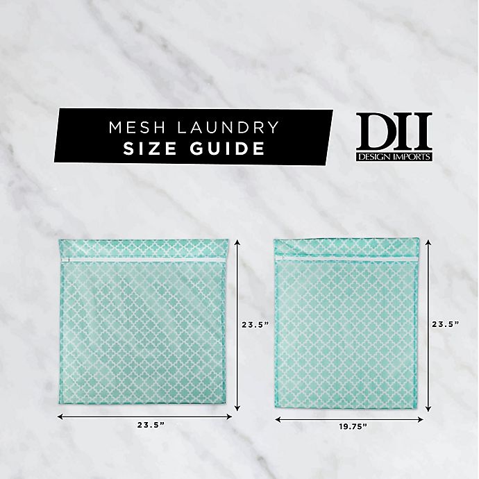 slide 2 of 10, Design Imports Mesh Laundry Bag E Set - Aqua Lattice, 4 ct