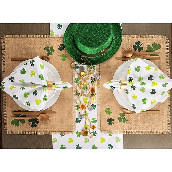 slide 6 of 6, Design Imports Shamrock Jute Placemats - Green, 6 ct