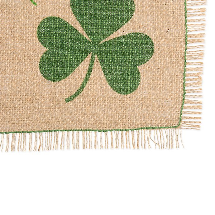 slide 2 of 6, Design Imports Shamrock Jute Placemats - Green, 6 ct