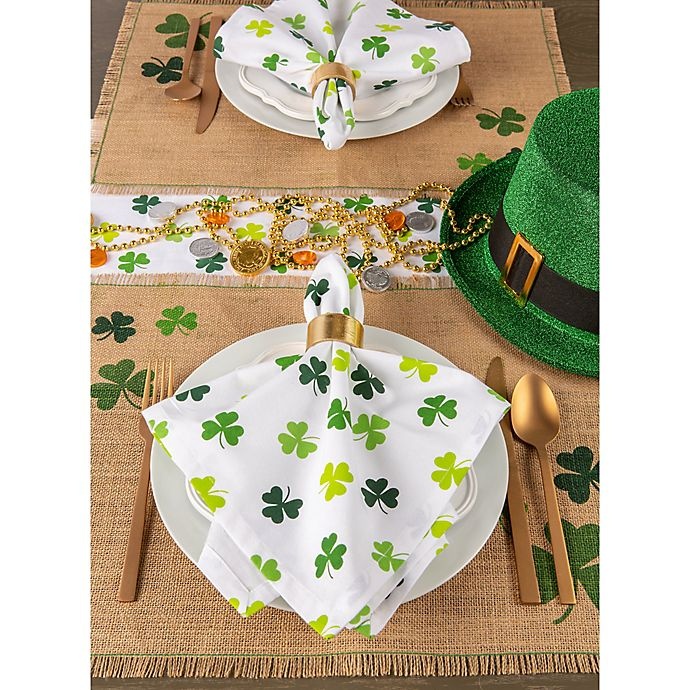 slide 4 of 6, Design Imports Shamrock Jute Placemats - Green, 6 ct