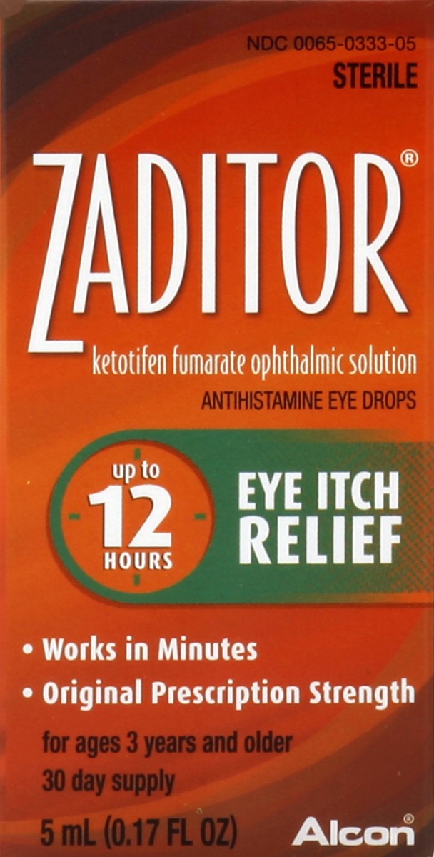 slide 4 of 5, Zaditor Eye Drops, Antihistamine, Eye Itch Relief, 5 ml