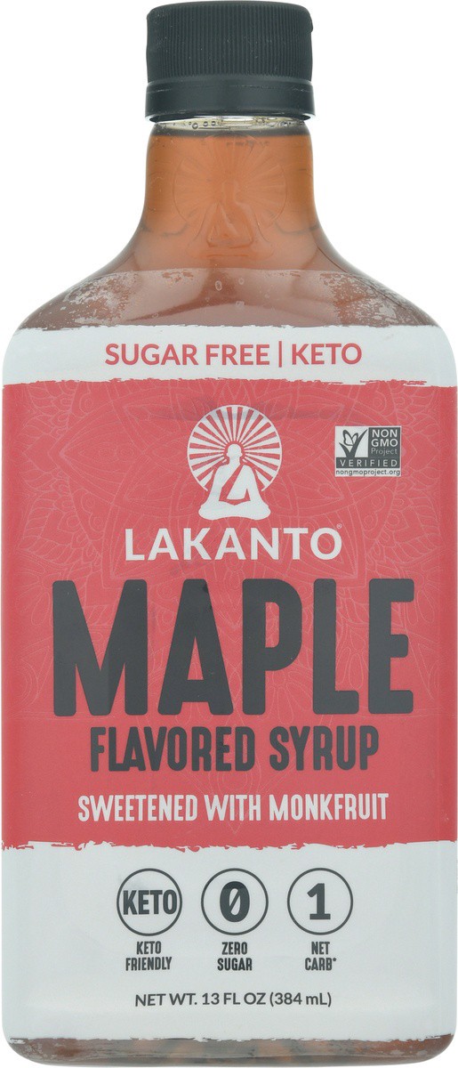 slide 9 of 9, Lakanto Sugar-Free Maple Flavored Syrup, 13 oz