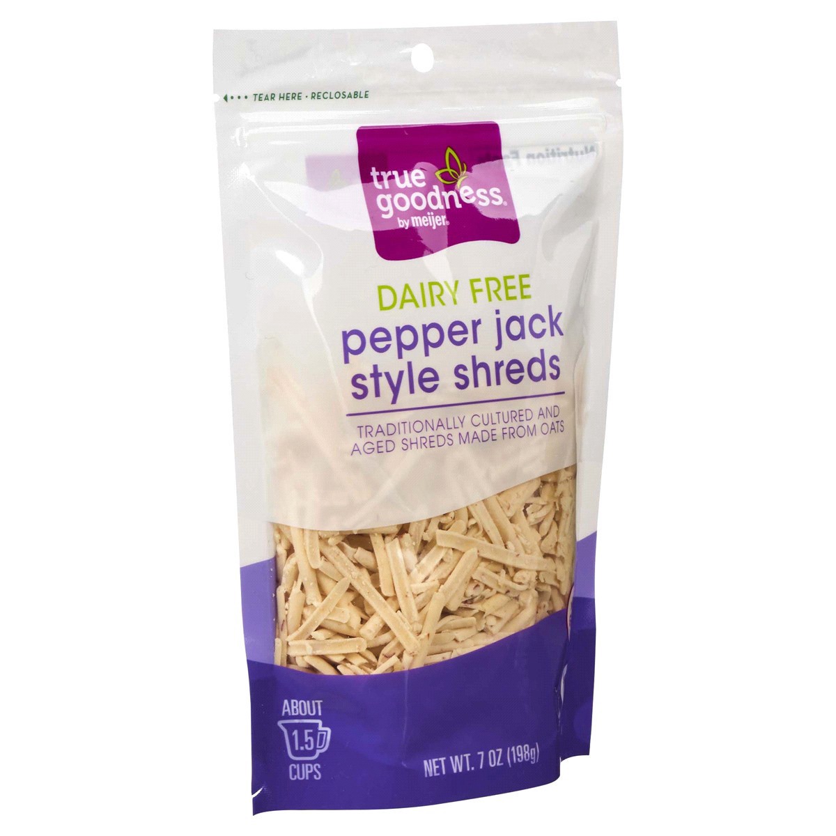 slide 12 of 29, True Goodness Plant Based Pepper Jack Shreds, 7 oz
