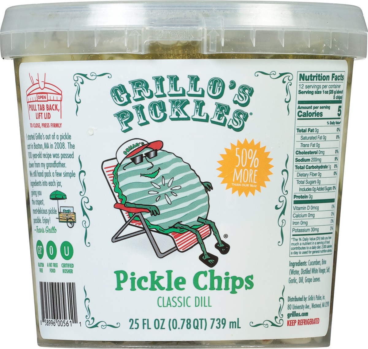 Grillo's Pickles Dill Pickle Chips 25 Oz 25 oz Shipt