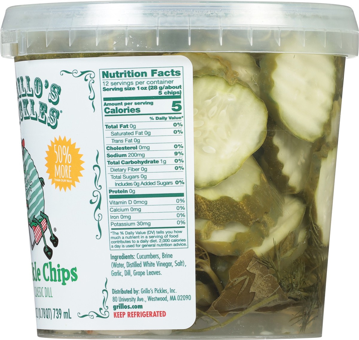 Grillo's Pickles Dill Pickle Chips 25 Oz 25 oz Shipt