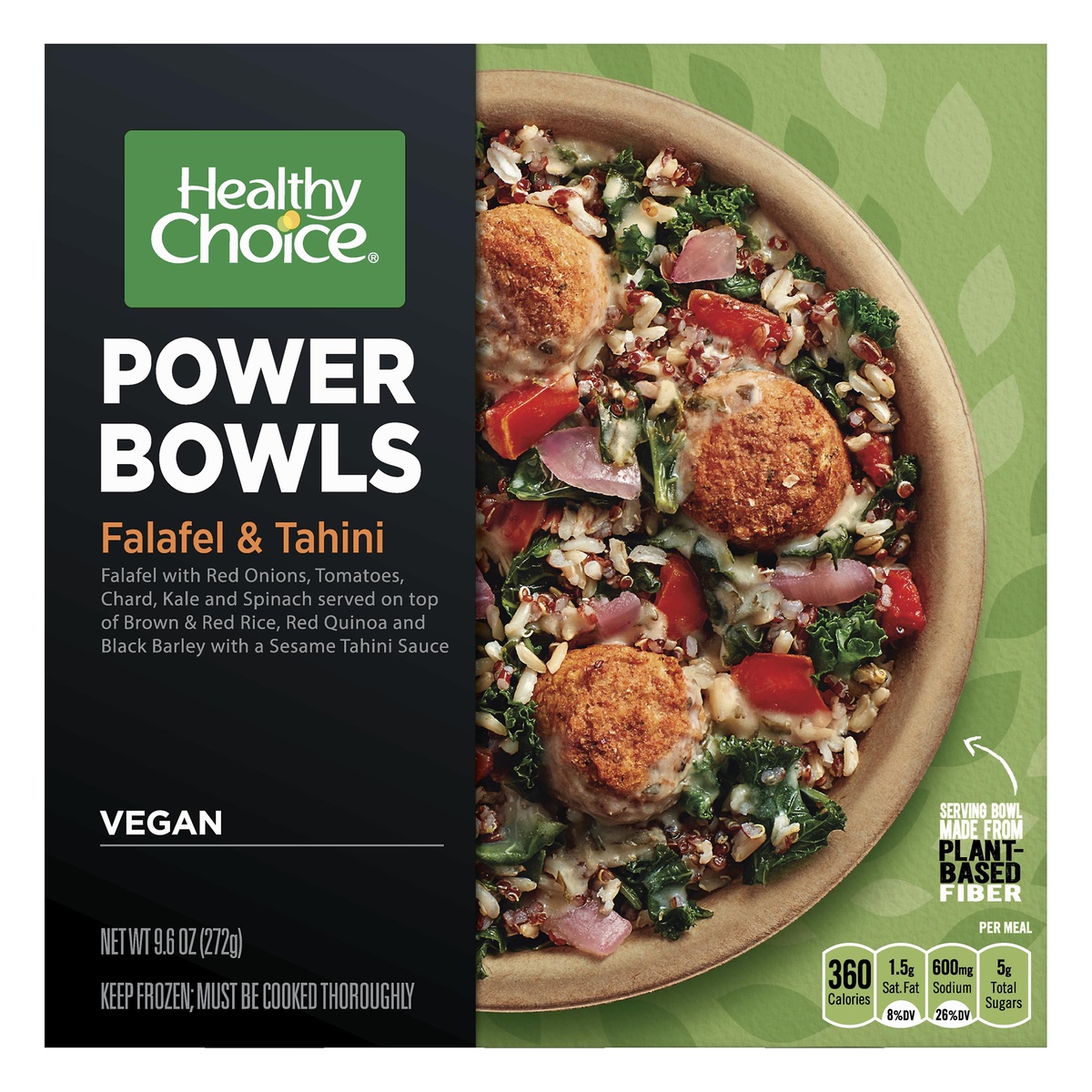 slide 1 of 4, Healthy Choice Falafel & Tahini Frozen Power Bowls, 9.6 oz