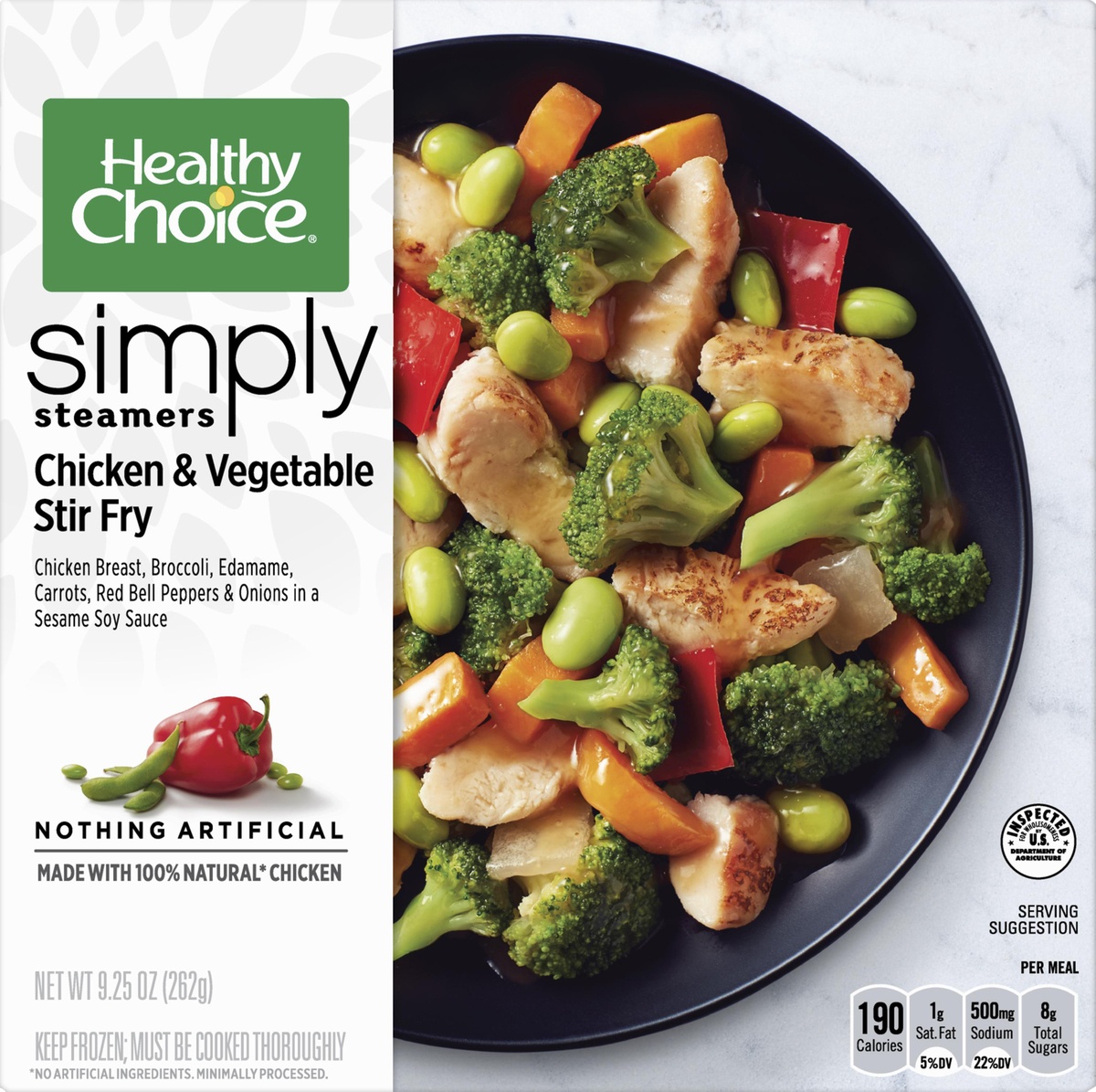 slide 3 of 6, Healthy Choice Cafe Steamers Simply Chicken Vegetable Stir Fry, 9.25 oz