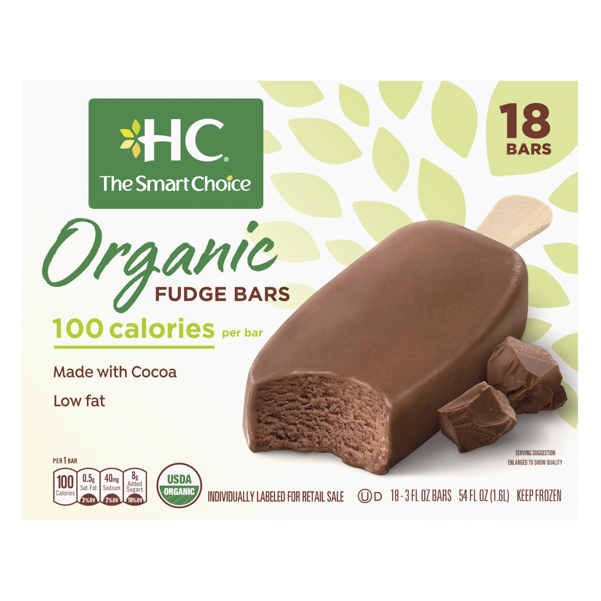 slide 1 of 2, Healthy Choice Organic Fudge Bars, 3 fl oz, 18 count, 