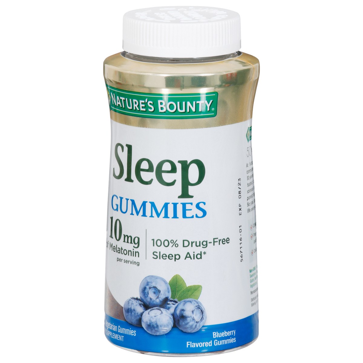 slide 2 of 9, Nature's Bounty Nature''s Bounty Melatonin Sleep Aid Blueberry Gummies, 10 mg, 140 ct