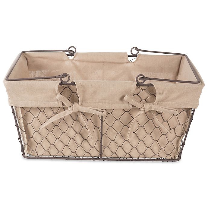 slide 2 of 8, Design Imports Farmhouse Chicken Wire Basket - Natural, 16 in x 12 in