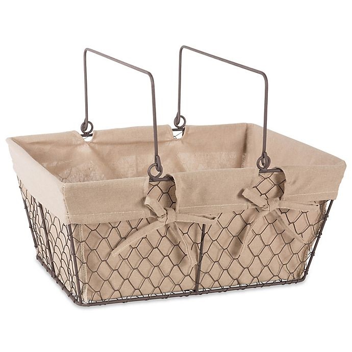 slide 3 of 8, Design Imports Farmhouse Chicken Wire Basket - Natural, 16 in x 12 in