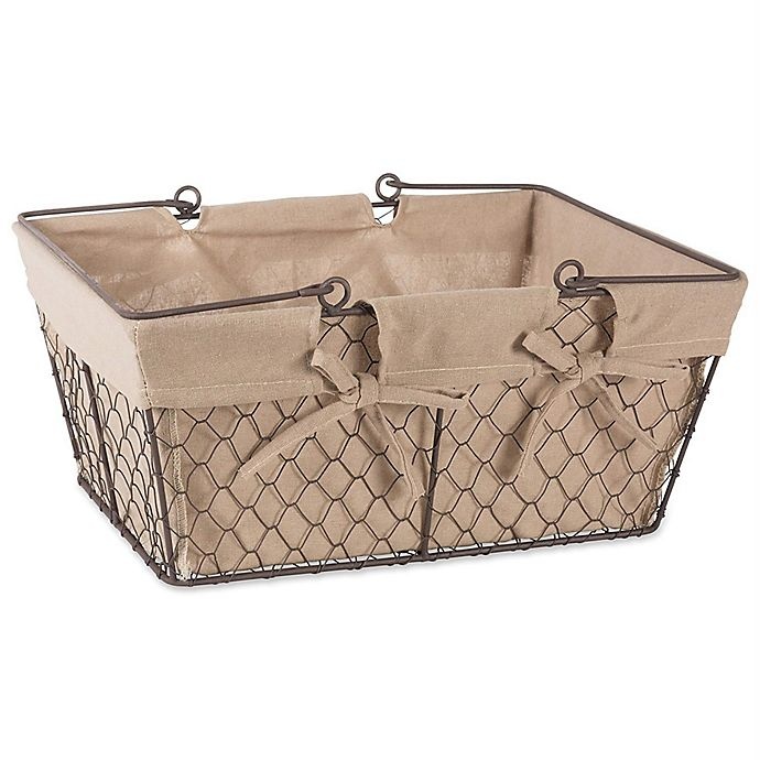 slide 1 of 8, Design Imports Farmhouse Chicken Wire Basket - Natural, 16 in x 12 in