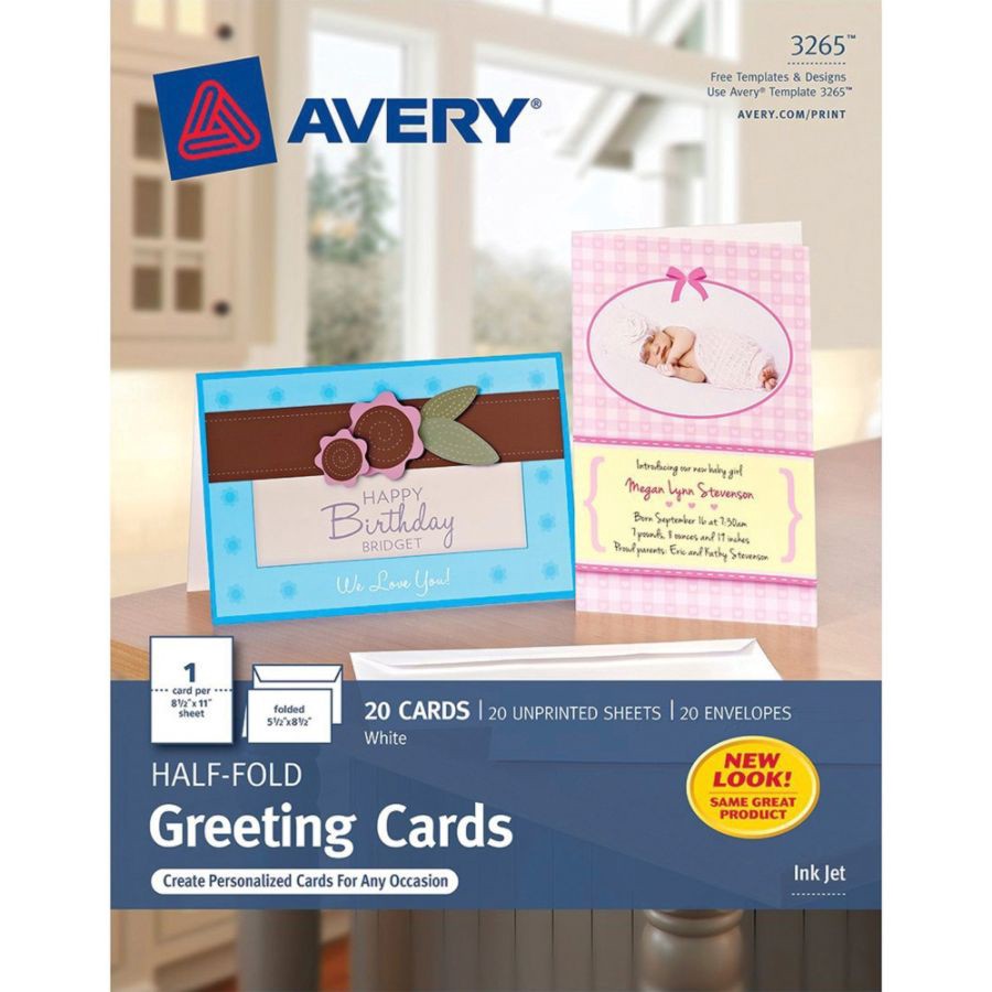 slide 3 of 5, Avery All Occasions Card Making Kit, 20 ct; 5 1/2 in x 8 1/2 in