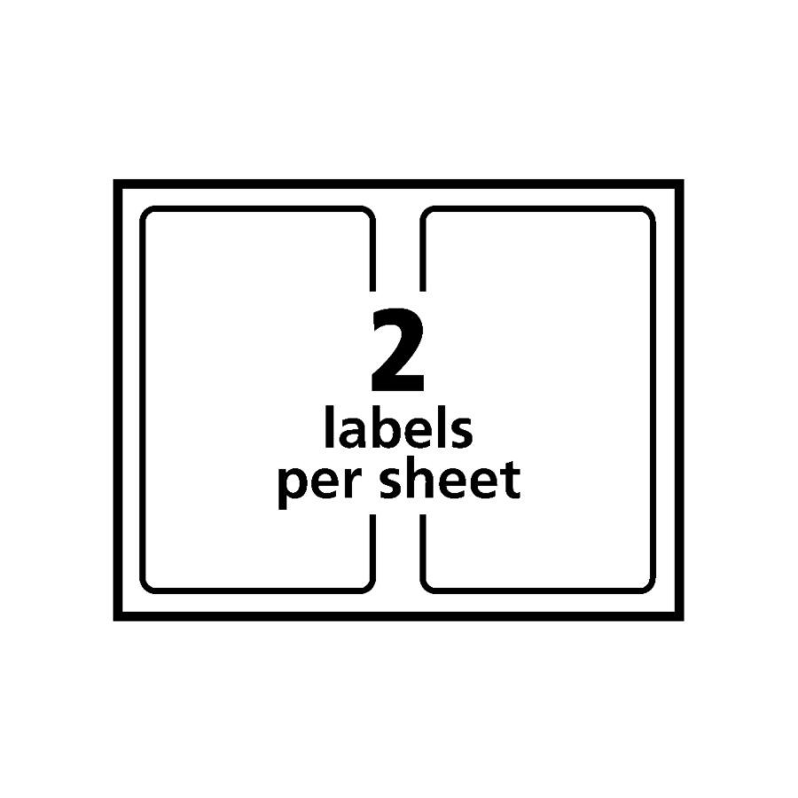 slide 6 of 10, Avery Trueblock White Laser Shipping Labels, Internet, 5126, 200 ct; 5.5 in x 8.5 in