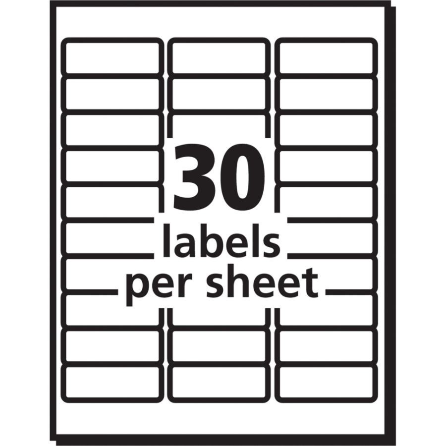 slide 8 of 10, Avery Easy Peel 5630 Permanent Laser Address Labels - Clear, 750 ct