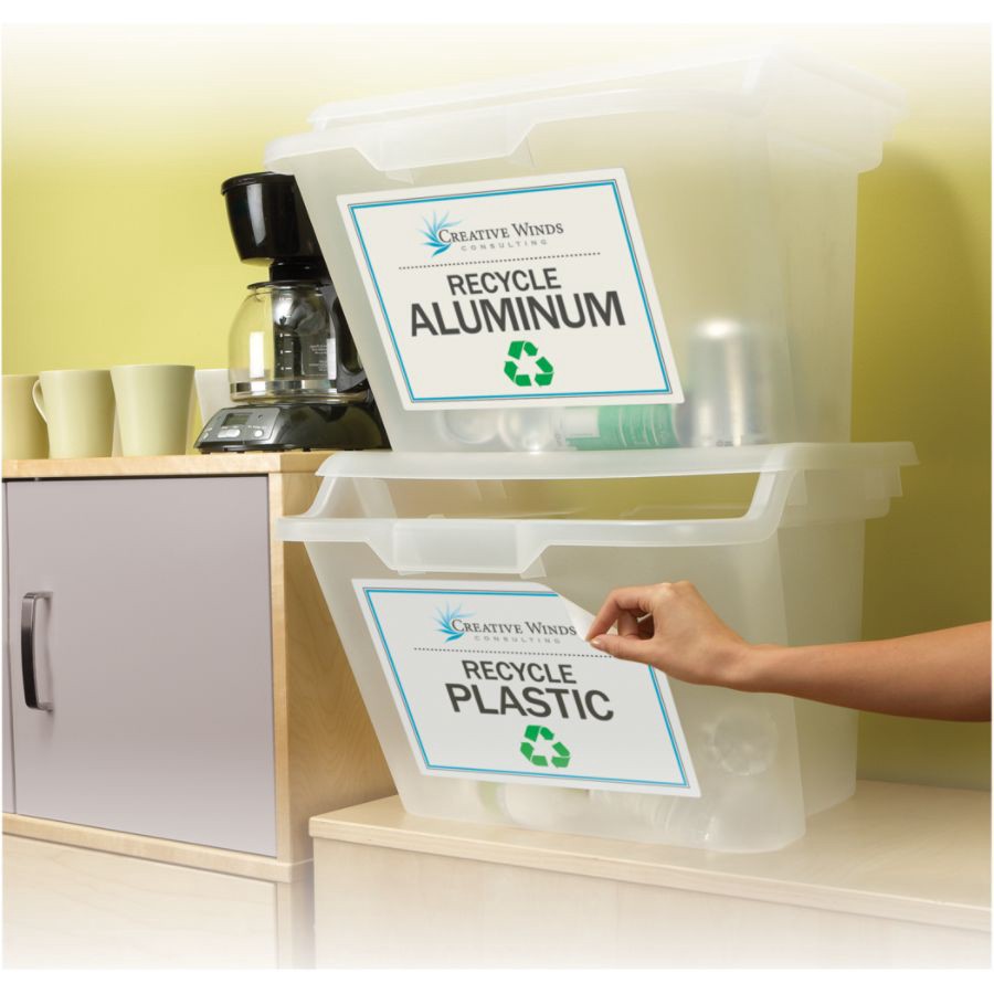 slide 4 of 4, Avery Removable Full-Sheet Labels, 6470, White, 10 ct; 8 1/2 in x 11 in