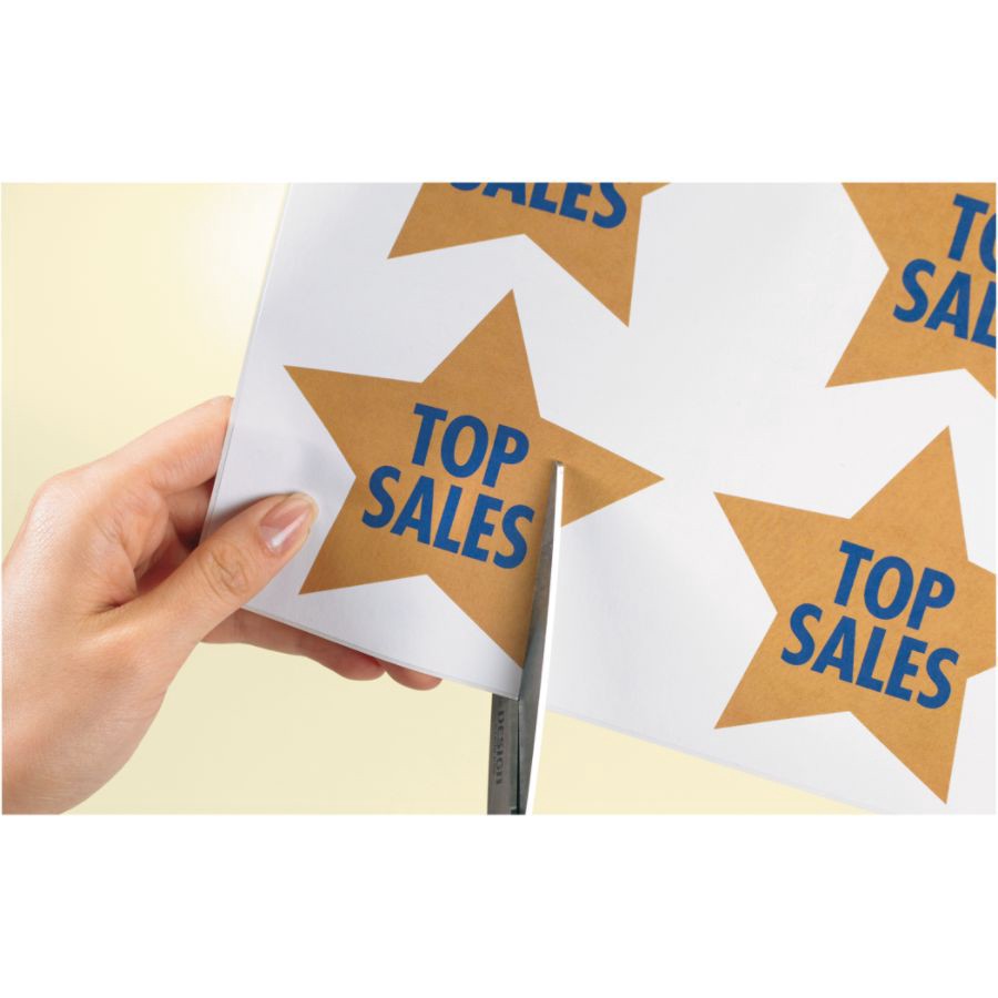 slide 3 of 4, Avery Removable Full-Sheet Labels, 6470, White, 10 ct; 8 1/2 in x 11 in