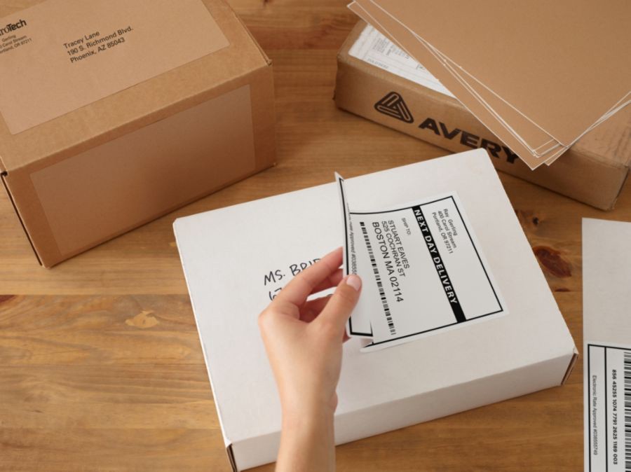 slide 4 of 10, Avery Trueblock Permanent Inkjet Shipping Labels, 8164, White, 150 ct; 3 1/3 in x 4 in