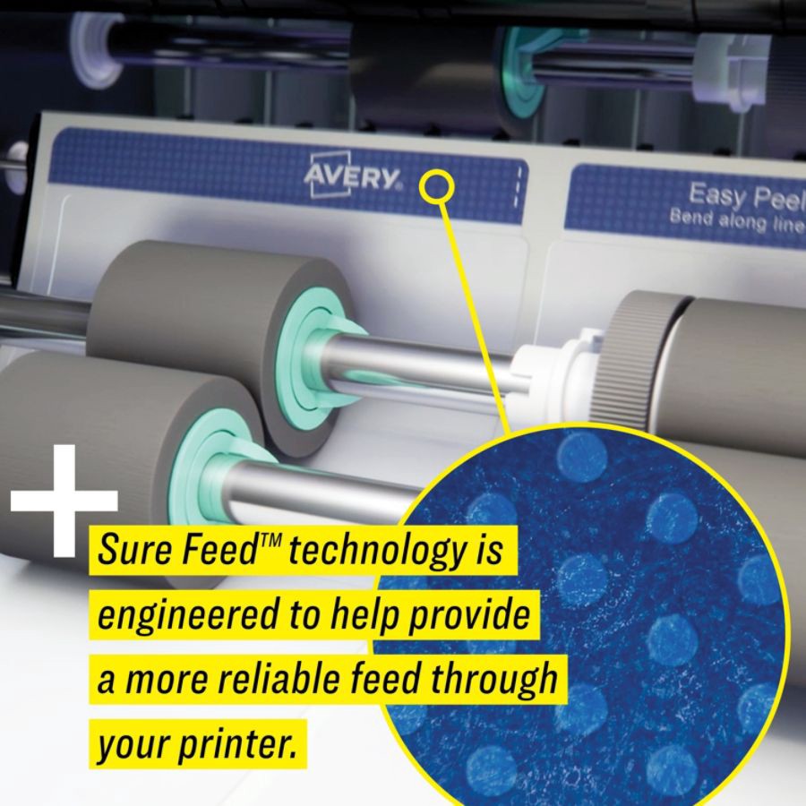 slide 6 of 10, Avery Easy Peel Permanent Inkjet Return Address Labels - White, 1 ct