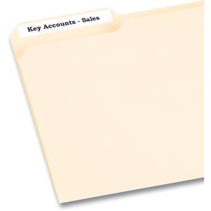 slide 2 of 5, Avery 08366, Permanent File Folder Labels, TrueBlock, Laser/Inkjet, White, 750 ct