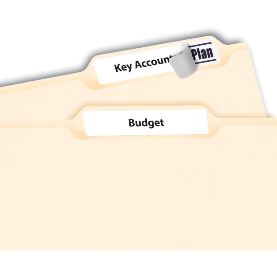 slide 4 of 5, Avery 08366, Permanent File Folder Labels, TrueBlock, Laser/Inkjet, White, 750 ct