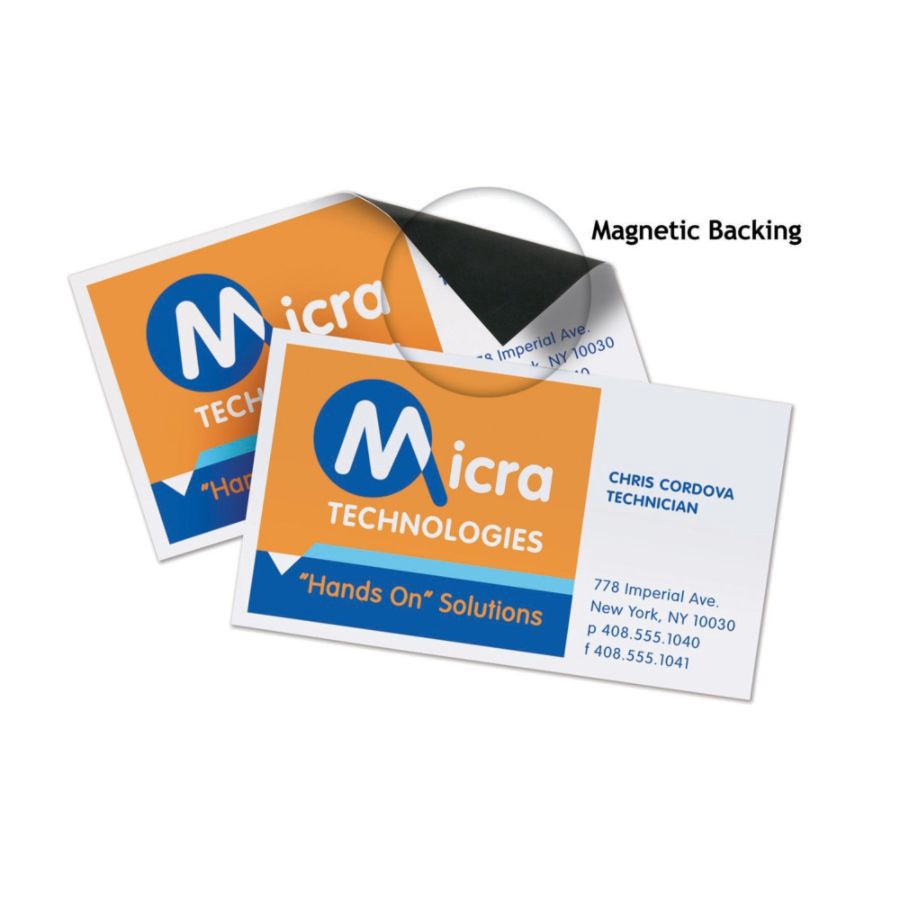 slide 2 of 5, Avery Magnetic Business Cards, Inkjet Compatible, White, Matte Finish, 10 Cards Per Sheet, Pack Of 3 Sheets, 3 ct