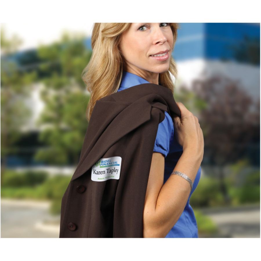 slide 3 of 7, Avery Flexible Self-Adhesive Laser/Inkjet Name Tag Badge Labels, 2 1/3 x 3 3/8, WE, 160 ct