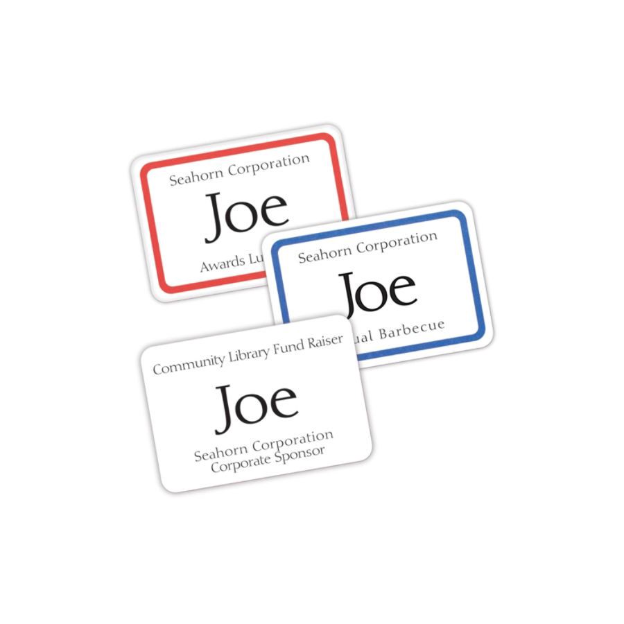 slide 4 of 7, Avery Flexible Self-Adhesive Laser/Inkjet Name Tag Badge Labels, 2 1/3 x 3 3/8, WE, 160 ct
