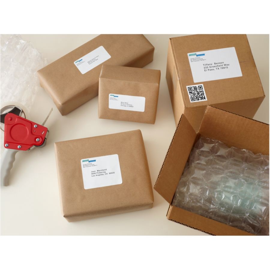 slide 6 of 10, Avery Trueblock Permanent Inkjet Shipping Labels, 8463, White, 1000 ct; 2 in x 4 in