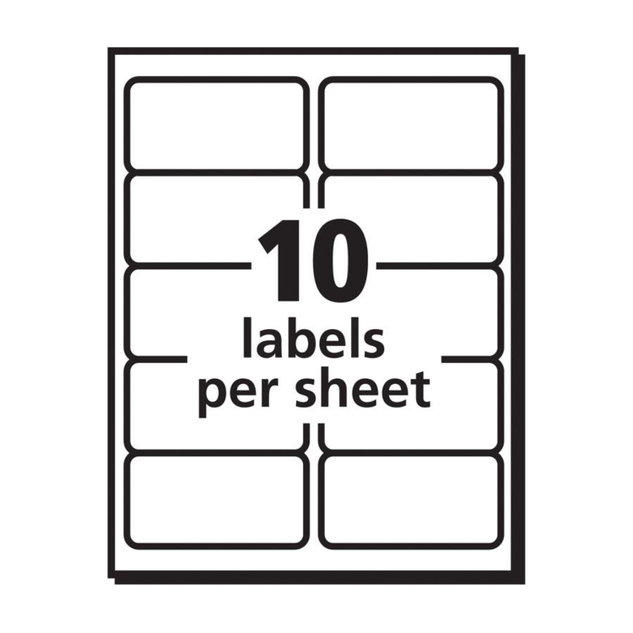 slide 2 of 10, Avery Trueblock Permanent Inkjet Shipping Labels, 8463, White, 1000 ct; 2 in x 4 in