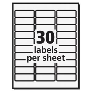 slide 4 of 6, Avery Permanent Inkjet Foil Mailing Labels, 8986, Silver, 300 ct; 3/4 in x 2 1/4 in