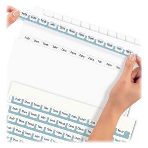 slide 4 of 7, Avery 12-Tab Print & Apply Clear Label Dividers, 5 ct