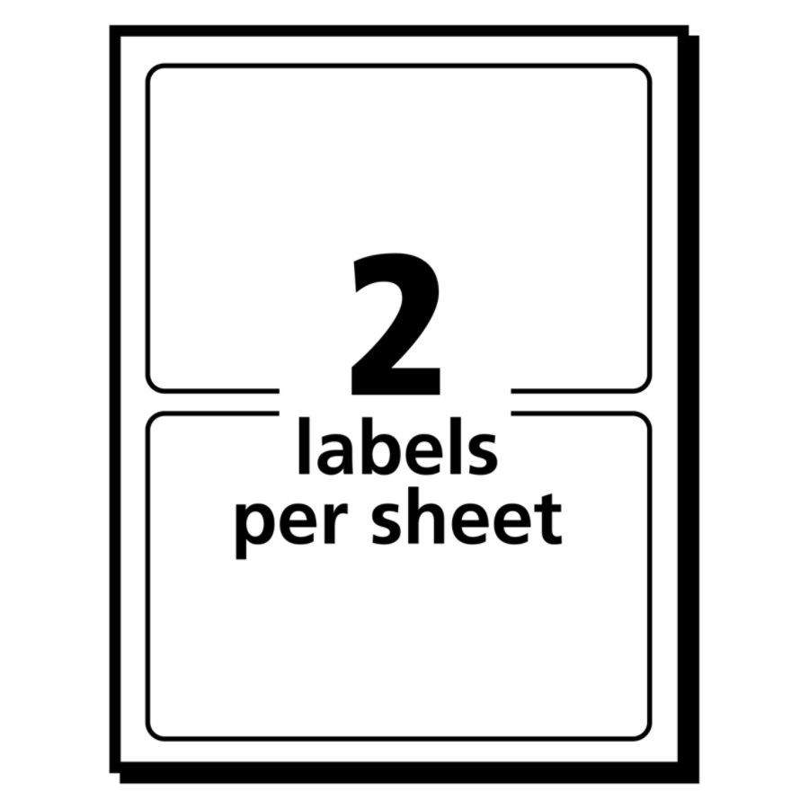 slide 4 of 10, Avery Weatherproof Laser Mailing Labels with Trueblock Technology, 15516, White, 20 ct