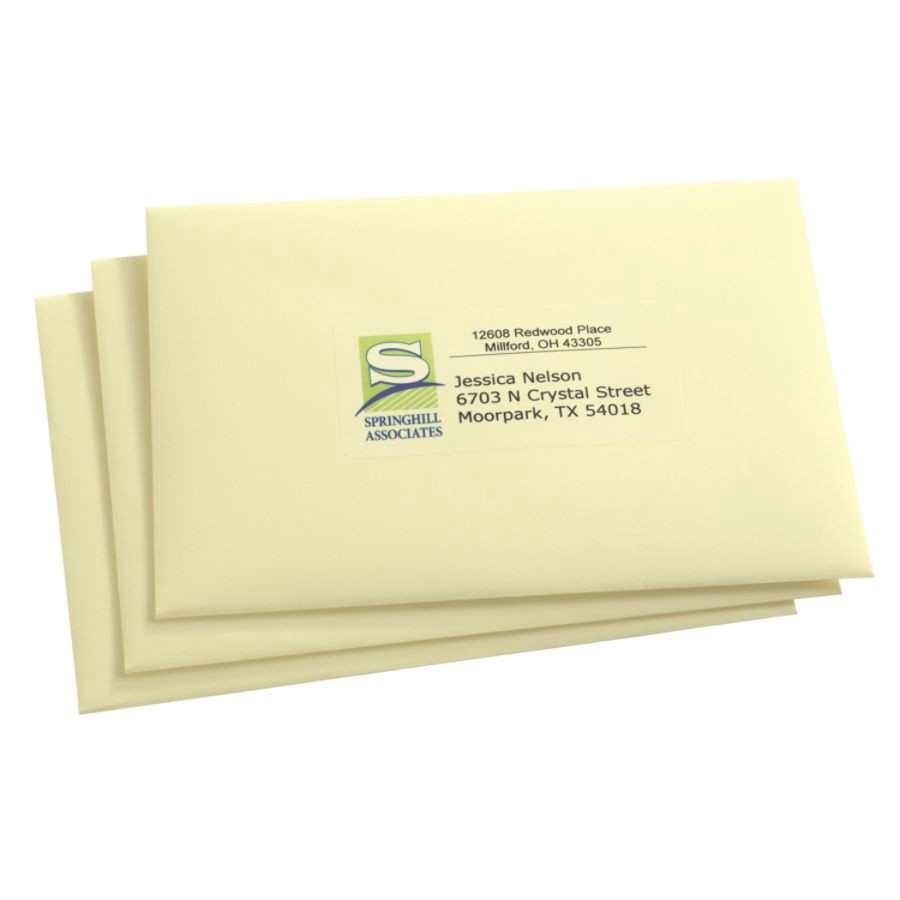 slide 7 of 8, Avery Easy Peel Permanent Laser Address Labels, Return, 15667, Clear, 800 ct